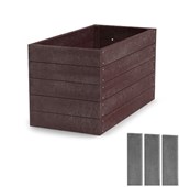 TRANSFORM TRAPLAST Vyvýšený záhon jednokomorový vč. šroubení, šedý 120/66/66 - 5 pater